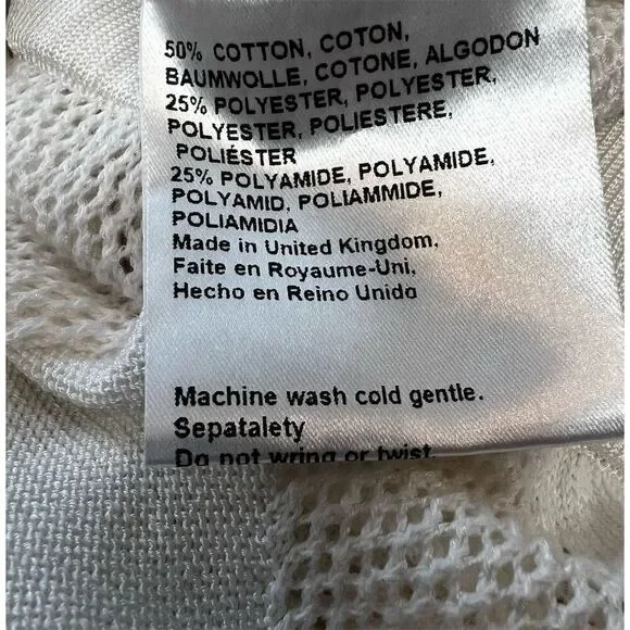 Les Friday Women's White Beach Pants Wide Leg Size S Resort Wear Knit wear NWT - Picture 15 of 15